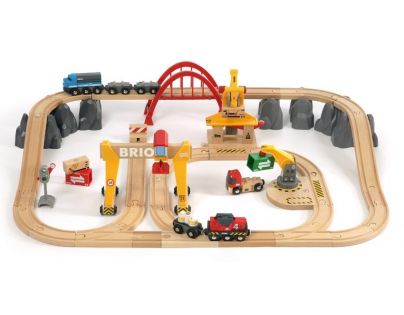 Brio Nákladné vláčkodráha s mostom a prekladiskom