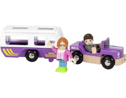 Brio Souprava auto s vagónem