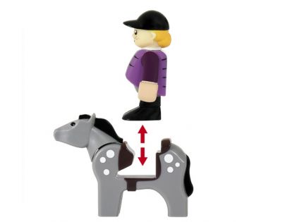 Brio Vláčkodráha s mostom a koňom