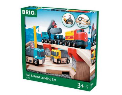 Brio Vláčikodráha s nákladným vlakom, podjazdom a cestou