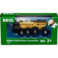 Brio World Mohutná zlatá akčná lokomotíva na batérie 5