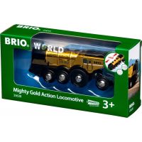 Brio World Mohutná zlatá akčná lokomotíva na batérie 4