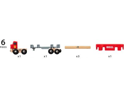 Brio World 33657 Ťahač s drevom