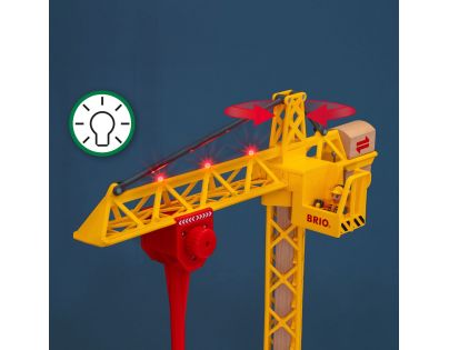 Brio World 33835 Svietiace stavebný žeriav