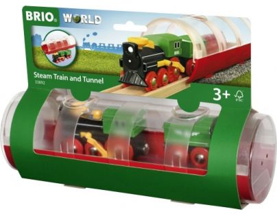 Brio World Tunel a parný vlak
