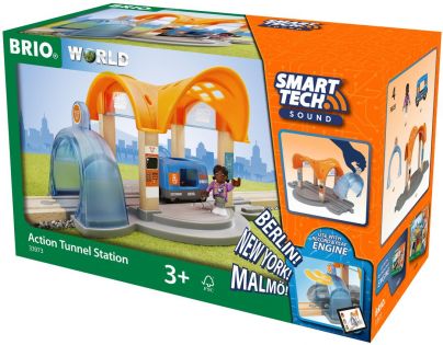 Brio World 33973 Smart Tech Sound Vlaková stanica s tunelom