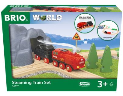 Brio World Vlaková sada s parnou lokomotívou na batérie