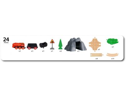 Brio World Vlaková sada s parnou lokomotívou na batérie