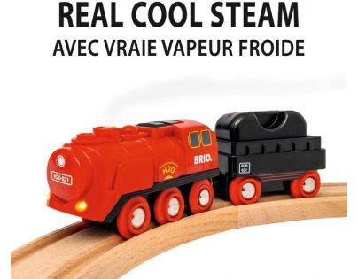 Brio World Vlaková sada s parnou lokomotívou na batérie