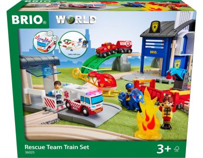 Brio World Vlaková sada záchranárskeho tímu