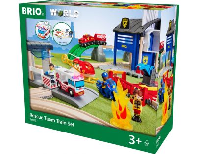 Brio World Vlaková sada záchranárskeho tímu