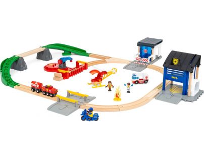 Brio World Vlaková sada záchranárskeho tímu