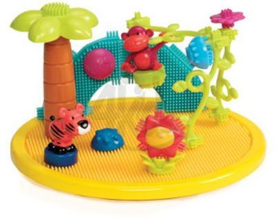 Bristle Blocks Stavebnice Jungle 128 ks v kyblíku