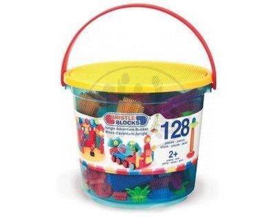 Bristle Blocks Stavebnice Jungle 128 ks v kyblíku