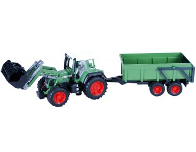 Bruder 01169 Traktor Fendt Favorit 926 s přívěsem a přední lžící