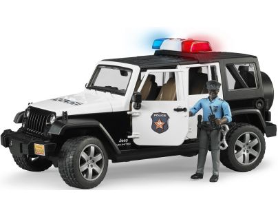 Bruder 02527 Policejní Jeep Wrangler s figurkou