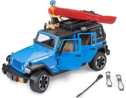 Bruder 02529 Jeep Wrangler RubiconUnlimited s kajakom a figúrkou - Poškodený obal