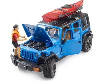 Bruder 02529 Jeep Wrangler RubiconUnlimited s kajakom a figúrkou - Poškodený obal