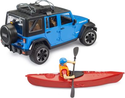 Bruder 02529 Jeep Wrangler RubiconUnlimited s kajakom a figúrkou - Poškodený obal