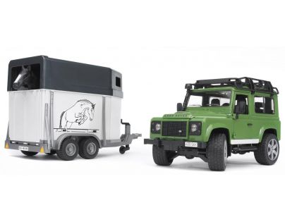 BRUDER 02592 Land Rover Přepravník na koně - II. jakost