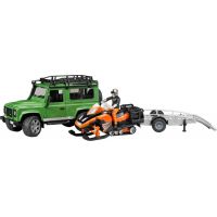 BRUDER 2594 LAND ROVER s valníkem sněžným skútrem a figurkou BRUDER 2594 LAND ROVER s valníkem sněžným skútrem a figurkou