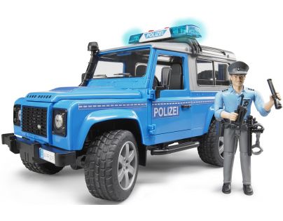Bruder 02597 Policejný Land Rover Defender s policajtom