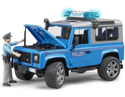 Bruder 02597 Policejný Land Rover Defender s policajtom