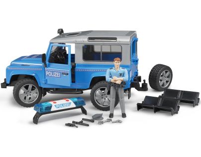 Bruder 02597 Policejný Land Rover Defender s policajtom