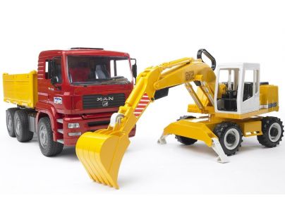 Bruder 02751 Nákladné auto MAN a bager