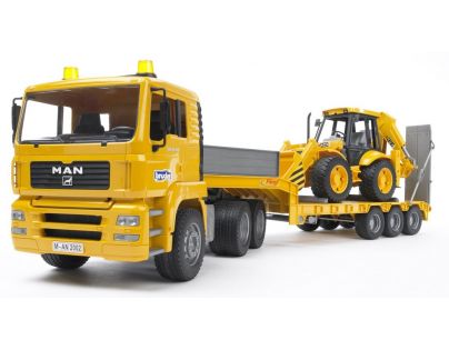 Bruder 02776 Nákladné auto MAN náves + traktor JCB