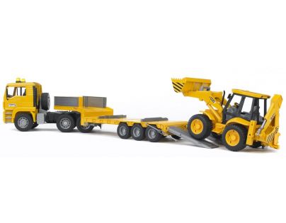 Bruder 02776 Nákladné auto MAN náves + traktor JCB