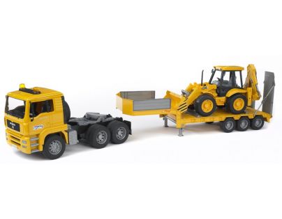 Bruder 02776 Nákladné auto MAN náves + traktor JCB