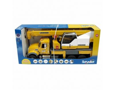 Bruder 02818 Nákladné auto Mack Žeriav Liebherr