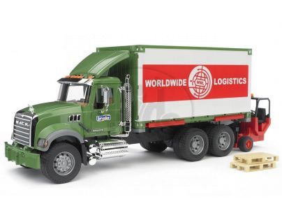 Bruder 02820 Nákladní auto Mack Granit kontejner a vozík