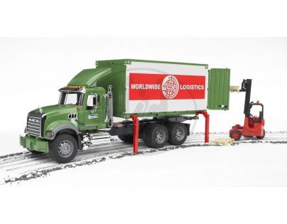 Bruder 02820 Nákladní auto Mack Granit kontejner a vozík
