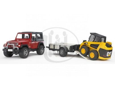 Bruder 2924 Jeep Wrangler s vozíkom a Bob Cate