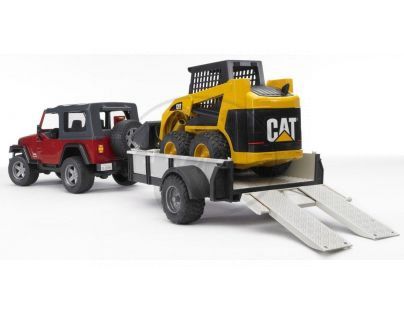 Bruder 2924 Jeep Wrangler s vozíkom a Bob Cate