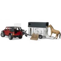 Bruder 02926 Jeep Wrangler Unlimited Rubicon s přívěsem na koně 3
