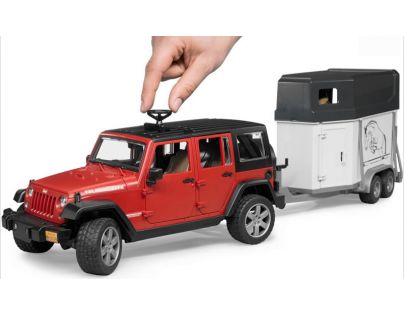 Bruder 02926 Jeep Wrangler Unlimited Rubicon s přívěsem na koně