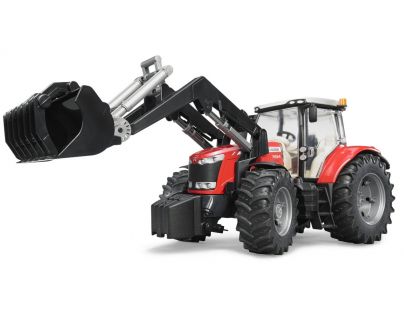 Bruder 3047 Traktor Massey Ferguson 7600 s čelným nakladačom