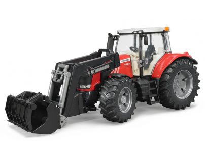 Bruder 3047 Traktor Massey Ferguson 7600 s čelným nakladačom