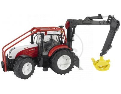 Bruder 03092 Traktor Steyr CVT 6230 lesnický s nakládacím ramenem a navijákem