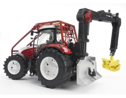Bruder 03092 Traktor Steyr CVT 6230 lesnický s nakládacím ramenem a navijákem