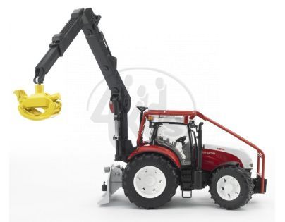 Bruder 03092 Traktor Steyr CVT 6230 lesnický s nakládacím ramenem a navijákem