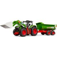 Bruder 03452 Roadmax Traktor s ramenom a vlekom 2