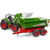 Bruder 03452 Roadmax Traktor s ramenom a vlekom 3