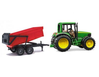 Bruder 2057 John Deere 6920 s prívesom červený 1:16