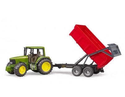 Bruder 2057 John Deere 6920 s prívesom červený 1:16