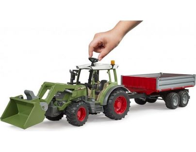Bruder 2182 Fendt Vario 211 s čelným nakladačom a sklápacím prívesom