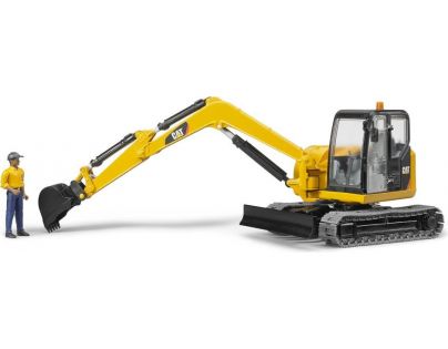 Bruder 2466 Minibager Cat s figúrkou 1:16